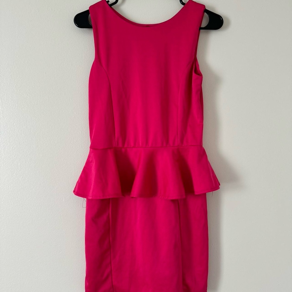 Pink Peplum Dress